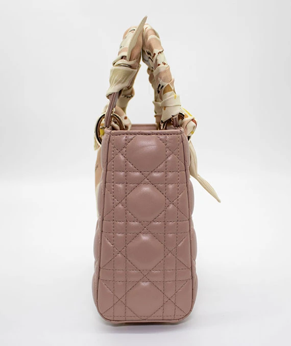 Christian Dior Small Lady Dior Bag Caramel Beige Cannage Lambskin