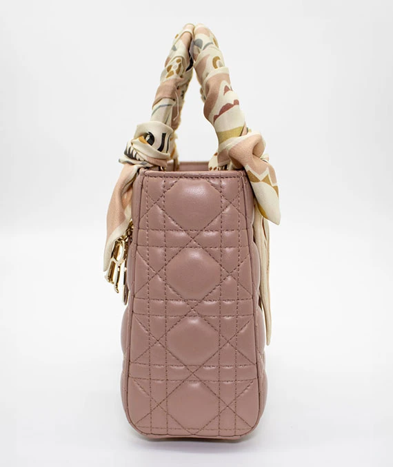 Christian Dior Small Lady Dior Bag Caramel Beige Cannage Lambskin