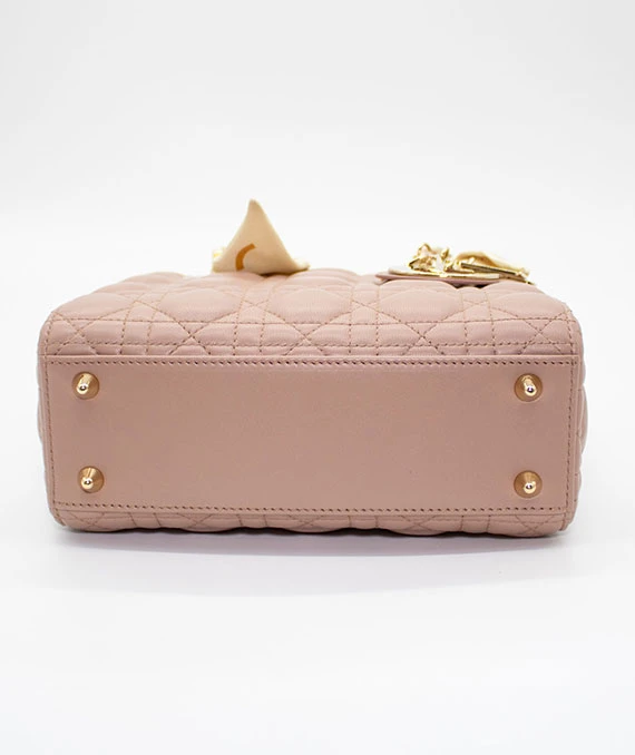 Christian Dior Small Lady Dior Bag Caramel Beige Cannage Lambskin