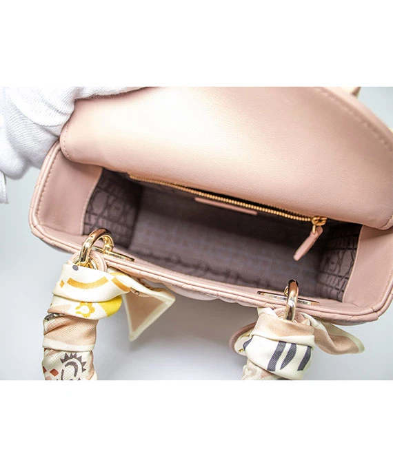 Christian Dior Small Lady Dior Bag Caramel Beige Cannage Lambskin