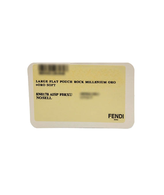 Fendi Gold Laminated Leather FF Tassel Clutch