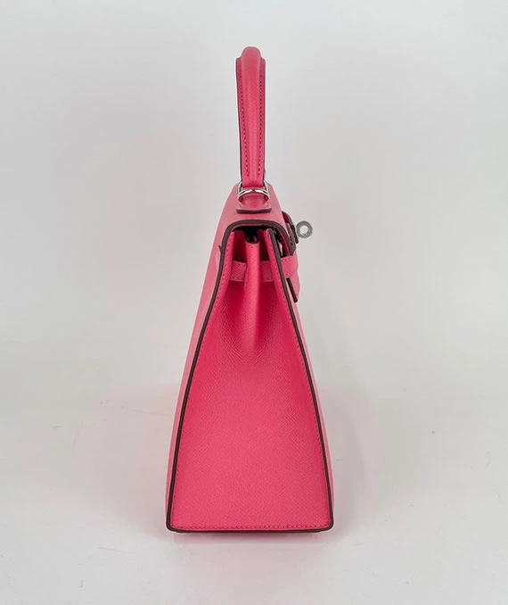 Hermes 2023 Kelly size 25 Rose azale color in Epsom Leather with Palladium hardware