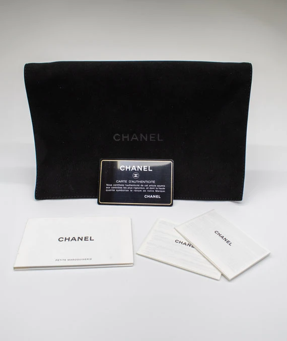 Chanel Black Chevron Wallet on Chain in Lambskin Leather with Gold hardware