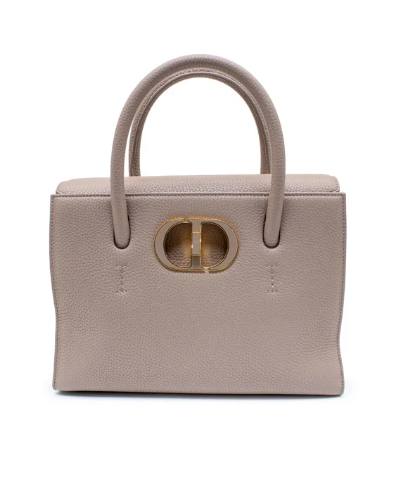 Christian Dior St. Honore, 30 Montaigne Beige Handbag in Calfskin Leather