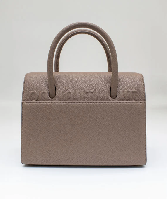 Christian Dior St. Honore, 30 Montaigne Beige Handbag in Calfskin Leather