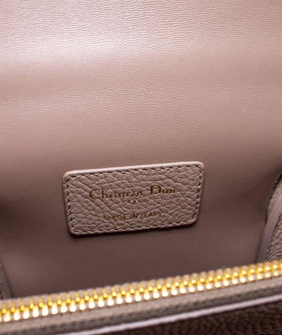 Christian Dior St. Honore, 30 Montaigne Beige Handbag in Calfskin Leather