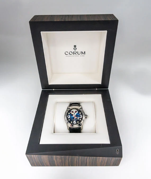 Corum Bubble Jolly Roger Limited Edition Watch with Blue Dial