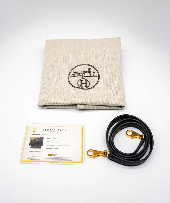 Hermes Stamp D 2019 Black Togo Leather Kelly Size 28 Bag with Gold Hardware