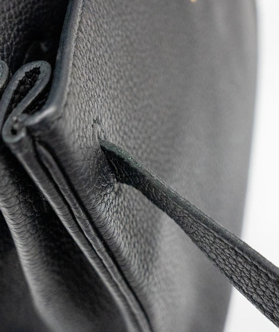 Hermes Stamp D 2019 Black Togo Leather Kelly Size 28 Bag with Gold Hardware