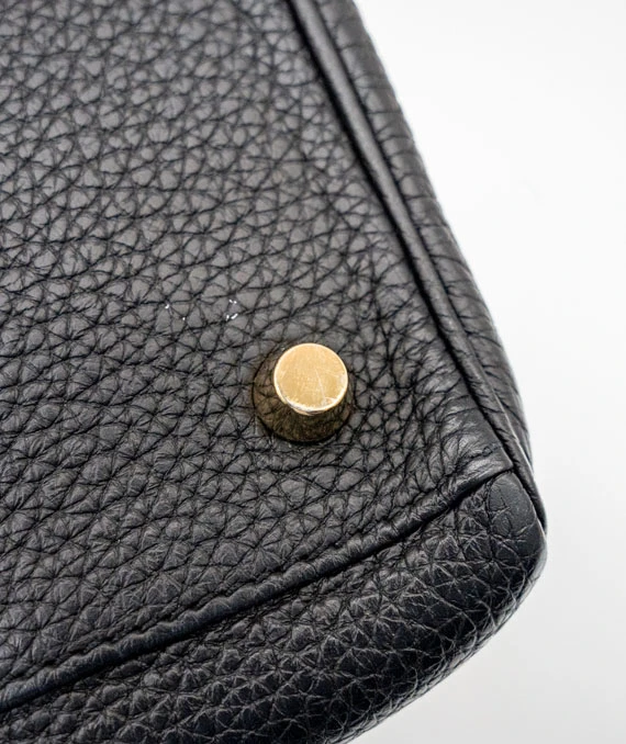 Hermes Stamp D 2019 Black Togo Leather Kelly Size 28 Bag with Gold Hardware