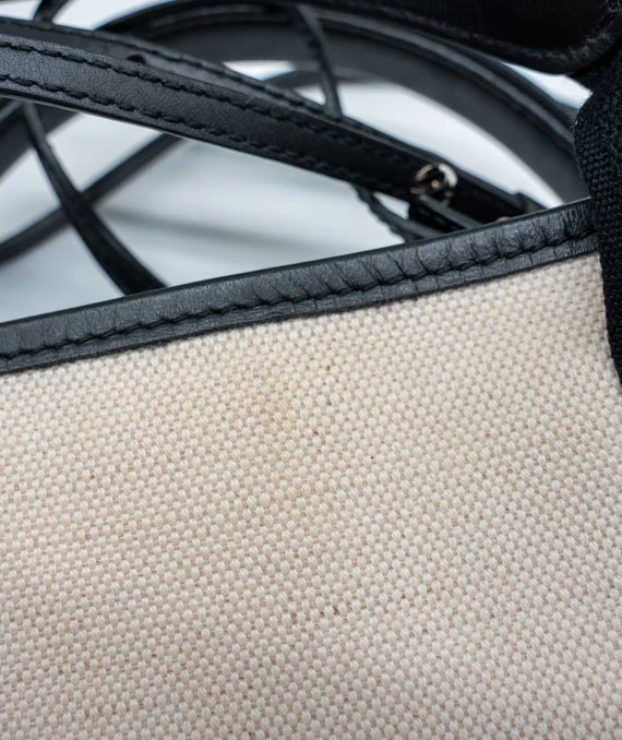 Balenciaga Small Leather-Trimmed Logo-Print Canvas Tote Bag