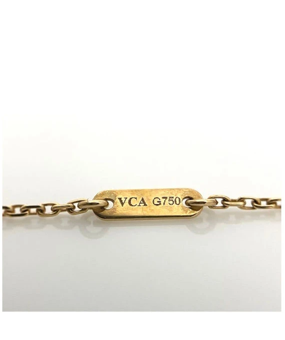 Van Cleef and Arpels Sweet Alhambra Mini Necklace In 18k Yellow Gold