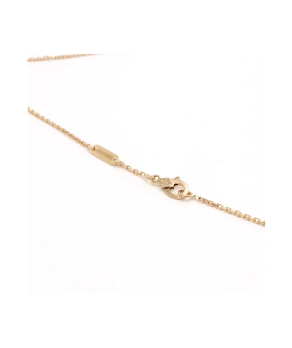 Van Cleef & Arpels Vintage 18k Yellow Gold Necklace with Alhambra Malachite Pendant