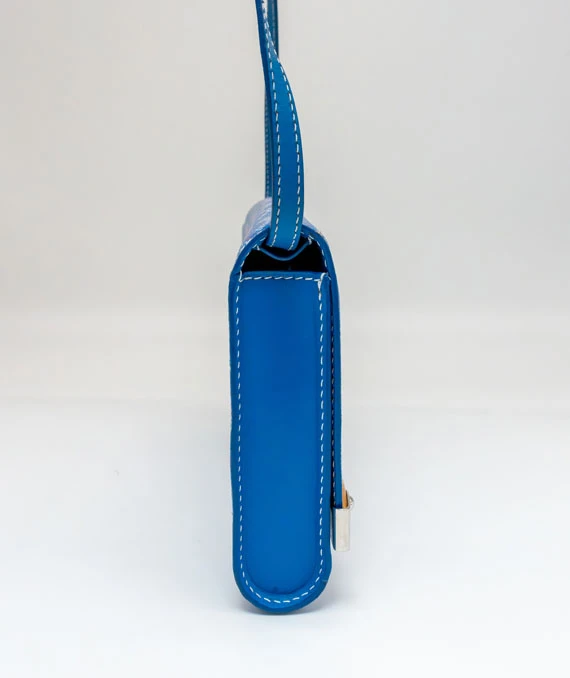 Goyard Blue Goyardine Coated Canvas And Leather Monte Carlo Bois Clutch