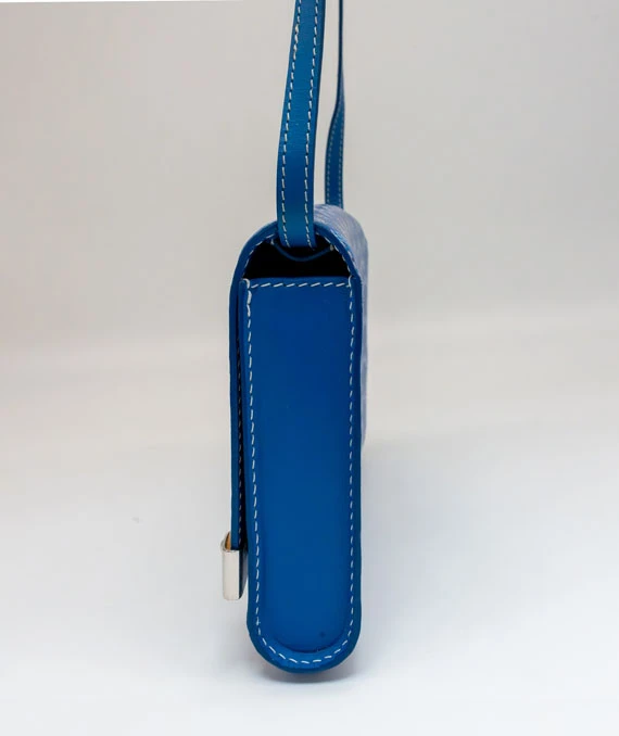 Goyard Blue Goyardine Coated Canvas And Leather Monte Carlo Bois Clutch