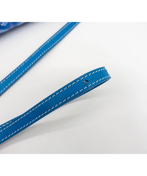 Goyard Blue Goyardine Coated Canvas And Leather Monte Carlo Bois Clutch