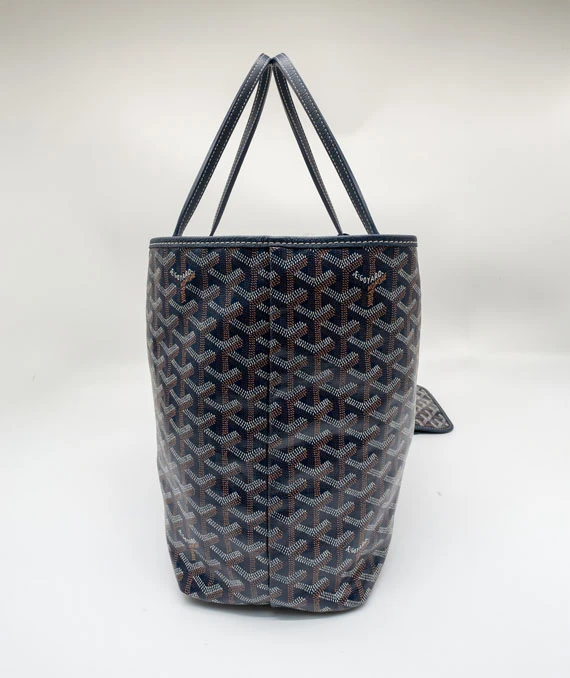 Goyard Navy Goyardine Coated Canvas and Leather Saint Louis PM Tote bag