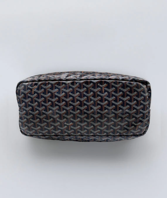 Goyard Navy Goyardine Coated Canvas and Leather Saint Louis PM Tote bag
