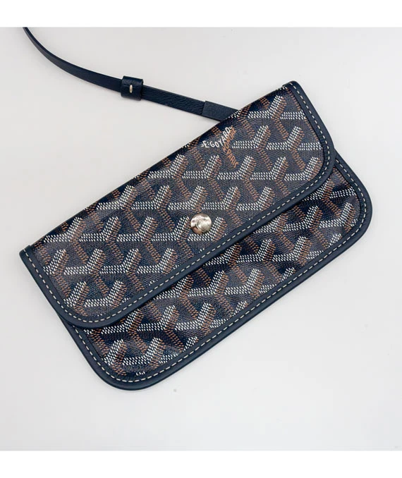 Goyard Navy Goyardine Coated Canvas and Leather Saint Louis PM Tote bag