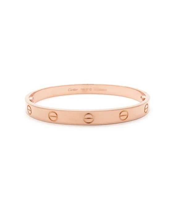 Cartier Pink Gold Love Bracelet 18k Size 16 With Driver
