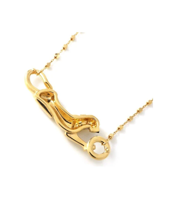 Cartier Panthere Tsavorite Garnet 18k Yellow Gold Necklace