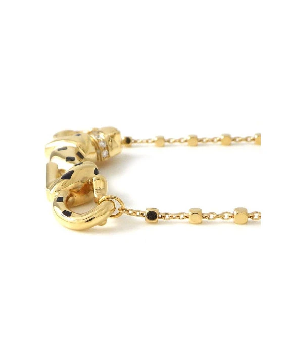 Cartier Panthere Tsavorite Garnet 18k Yellow Gold Necklace