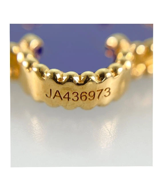 Van Cleef & Arpels Vintage Alhambra Blue Sable Diamond Bracelet In 18k Yellow Gold