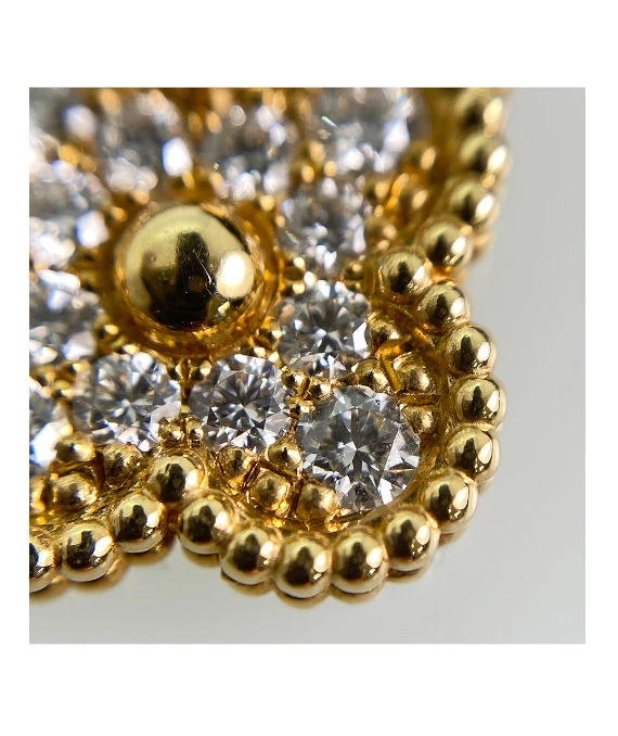 Van Cleef & Arpels Vintage Alhambra Blue Sable Diamond Bracelet In 18k Yellow Gold