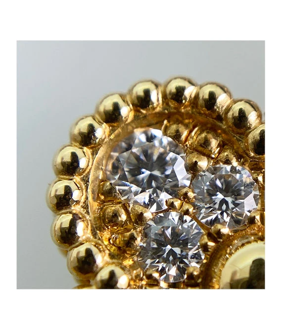 Van Cleef & Arpels Vintage Alhambra Blue Sable Diamond Bracelet In 18k Yellow Gold