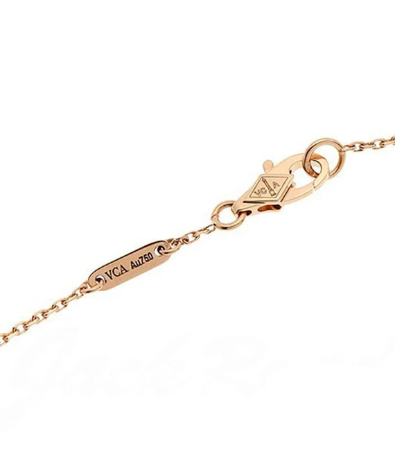 Van Cleef & Arpels Sweet Alhambra Carnelian Bracelet In 18k Pink Gold