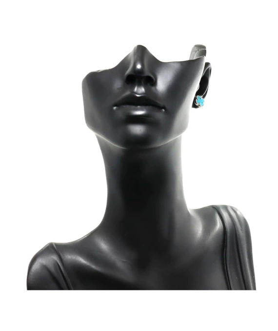 Van Cleef & Arpels Sweet Alhambra Turquoise 18k White Gold Earrings