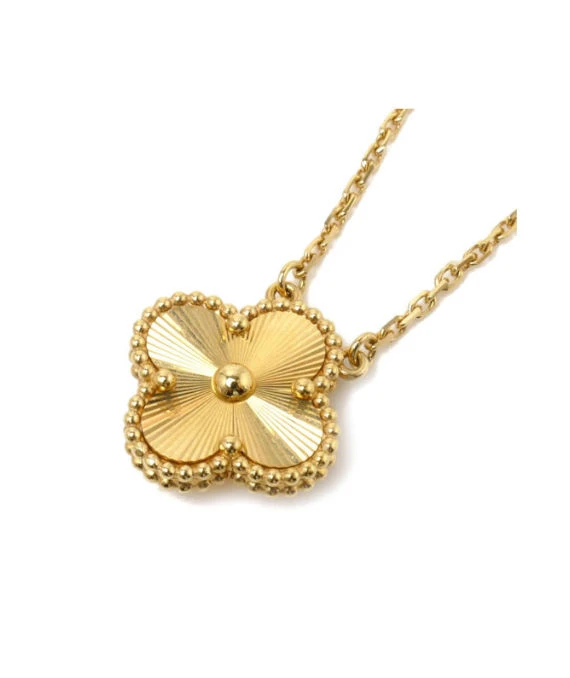 Van Cleef & Arpels Vintage Alhambra Pendant 18k Yellow Gold Necklace