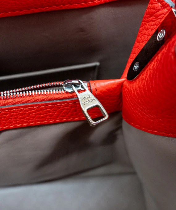 Louis Vuitton Scarlet Taurillon Leather Capucines MM