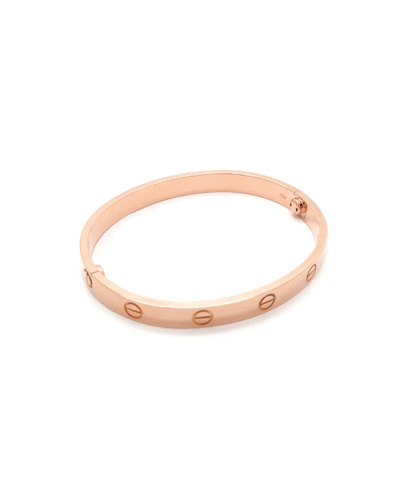 Cartier Pink Gold Love Bracelet 18k Size 16 With Driver