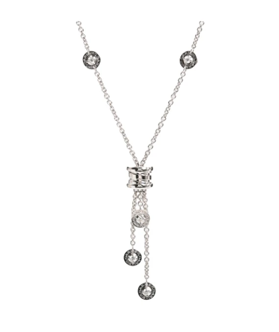 Bvlgari B zero 1 Element Diamond Necklace In 18k White Gold