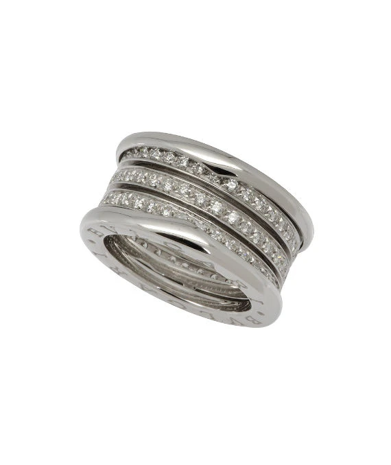 Bvlgari Size 11 B zero1 Diamond Ring In 18k White Gold