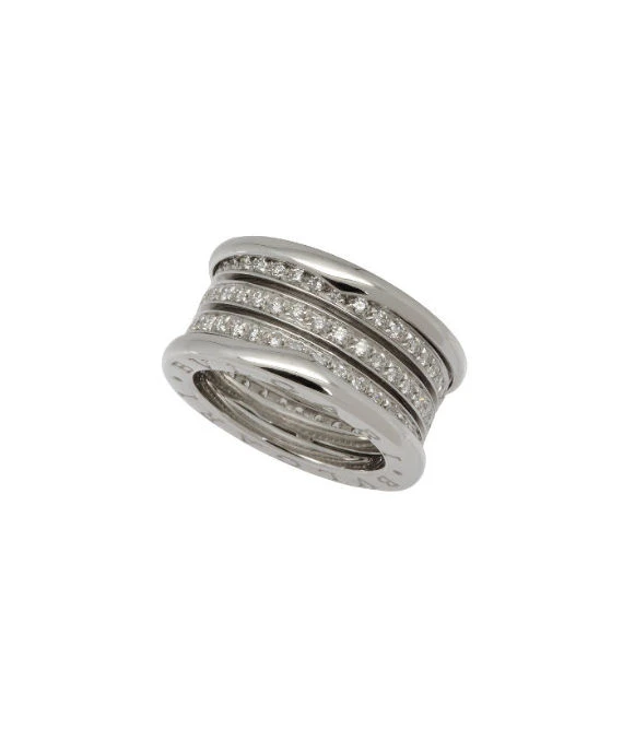 Bvlgari Size 11 B zero1 Diamond Ring In 18k White Gold