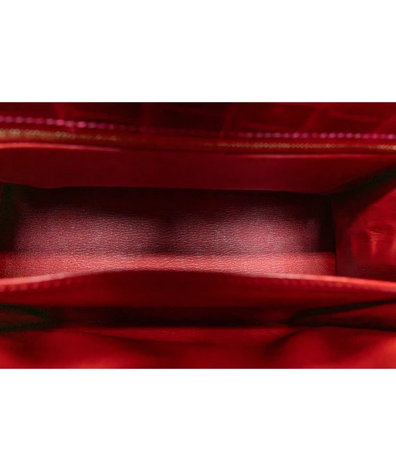 Hermes Size 25 Rouge Niloticus Crocodile Leather Kelly Handbag with Gold Hardware