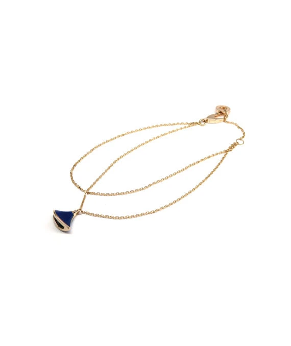 Bvlgari Size 17 Diva Dream Lapis Lazuli Ruri Bracelet In Rose Gold