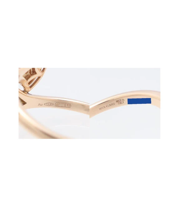 Bvlgari Size 9 Diva Dream Diamond and Mother-of-Pearl Ring In 18k Rose Gold