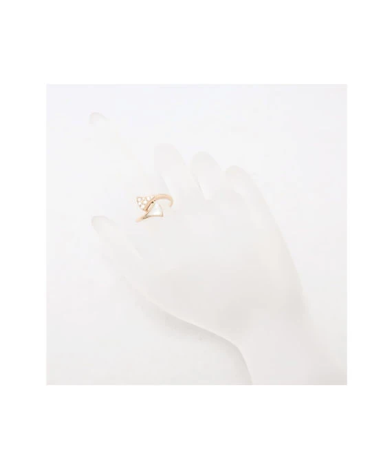 Bvlgari Size 9 Diva Dream Diamond and Mother-of-Pearl Ring In 18k Rose Gold