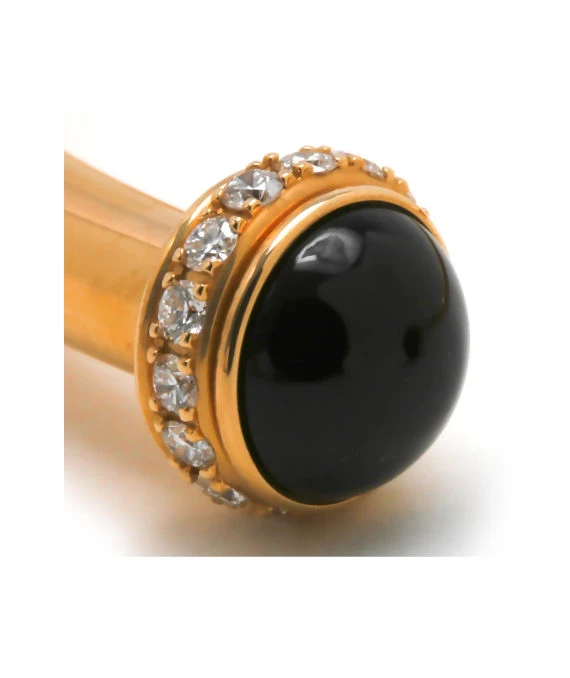 Piaget Possession Size 16 Onyx And Diamond Bracelet In 18k Rose Gold