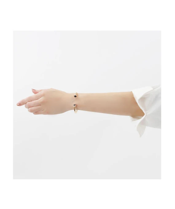 Piaget Possession Size 16 Onyx And Diamond Bracelet In 18k Rose Gold
