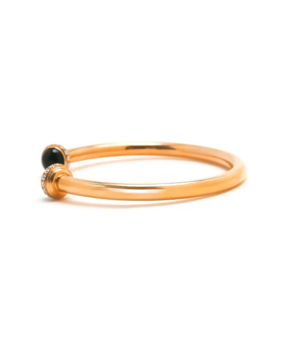 Piaget Possession Size 16 Onyx And Diamond Bracelet In 18k Rose Gold