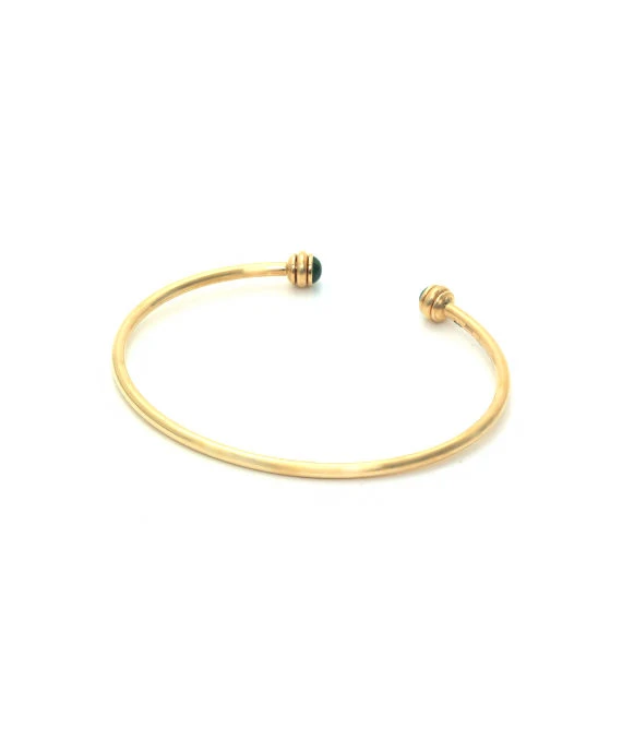 Piaget Possession Size 17 Malachite Bangle Bracelet In 18k Rose Gold