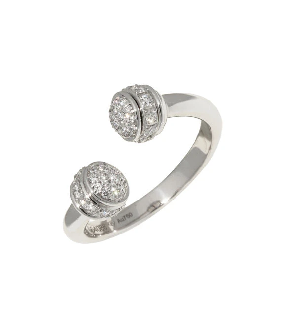 Piaget Possession Size 11 18k White Gold Ring with Diamonds