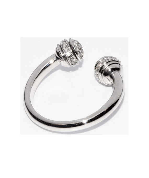 Piaget Possession Size 11 18k White Gold Ring with Diamonds