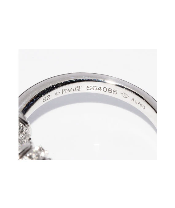 Piaget Possession Size 11 18k White Gold Ring with Diamonds