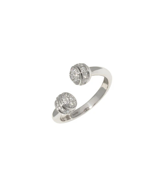 Piaget Possession Size 11 18k White Gold Ring with Diamonds