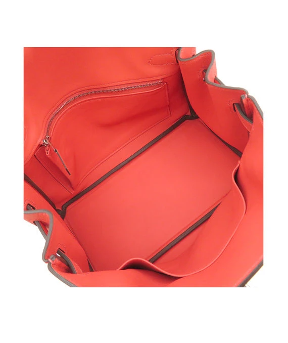 Hermes 2023 Birkin (Stamp B) Size 25 Vos Swift Leather handbag in Rose Texas Pink Color with Silver Hardware